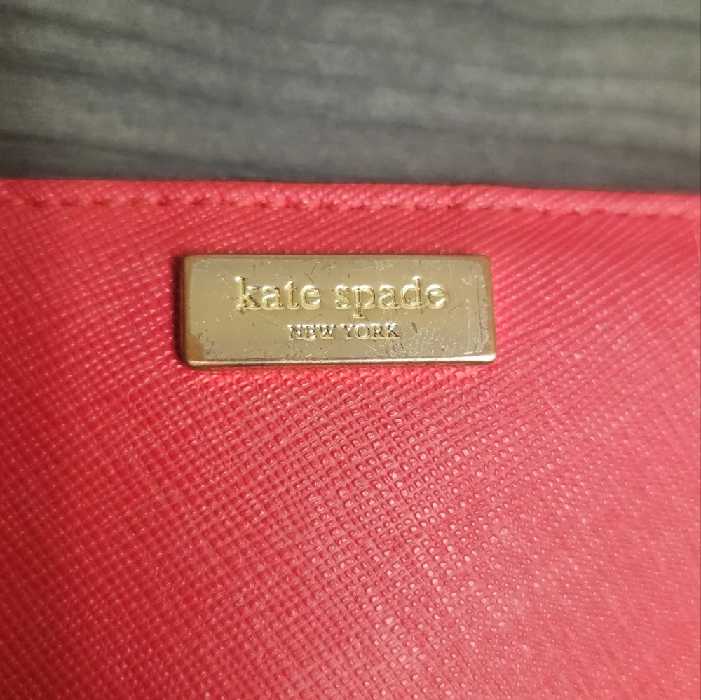 Kate Spade Saffiano Leather Red Wallet Great Condition